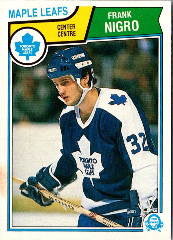 1983 O-Pee-Chee Frank Nigro #337 Rookie