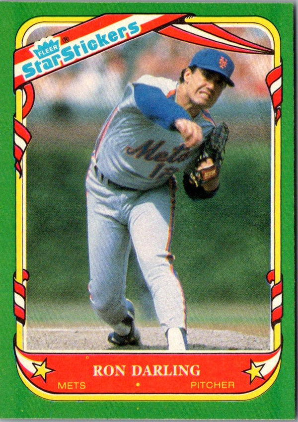 1987 Fleer Star Stickers Ron Darling #27