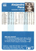 1984 Fleer Alejandro Pena #109 Rookie