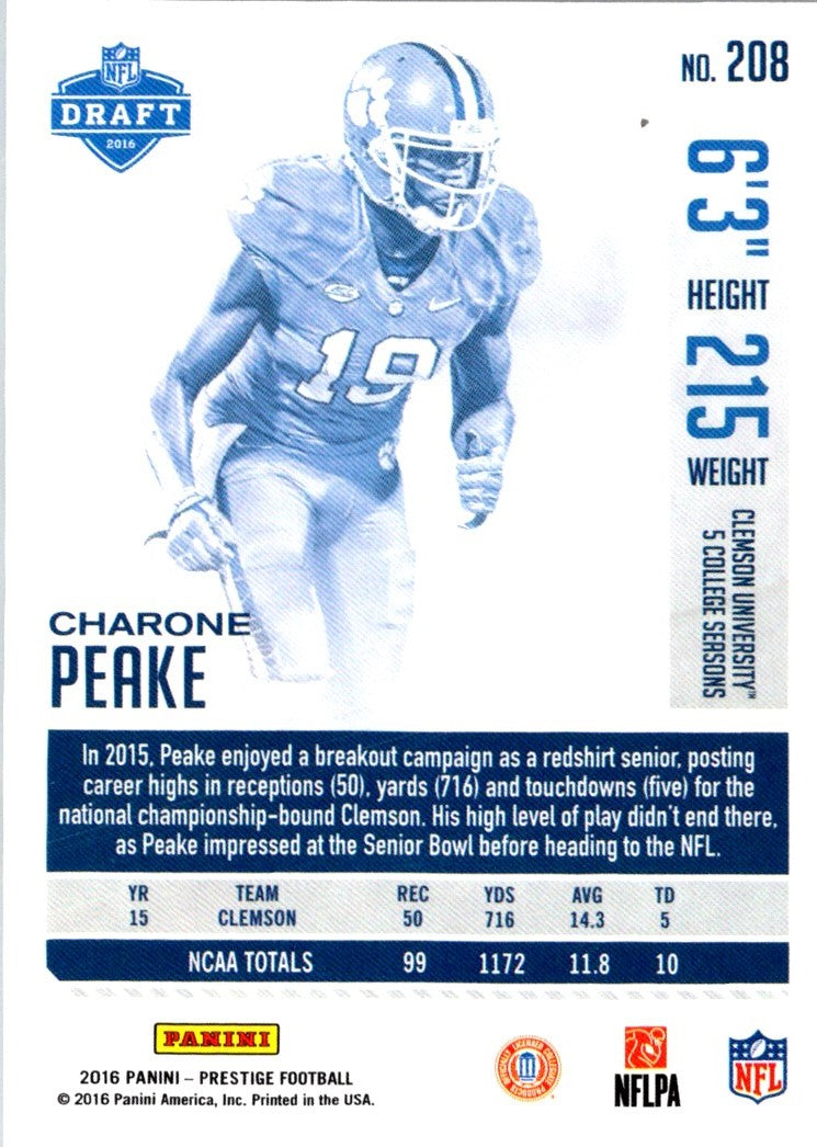 2016 Panini Prestige Charone Peake