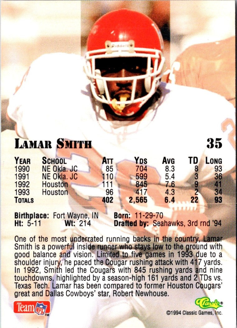 1994 Classic NFL Draft Lamar Smith