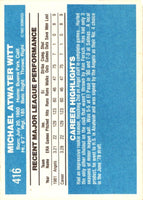 1982 Donruss Mike Witt #416 Rookie