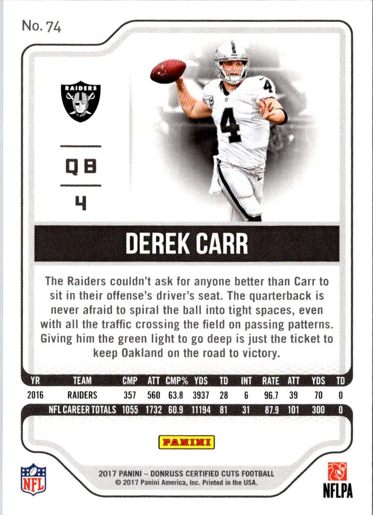 2017 Panini Absolute Derek Carr