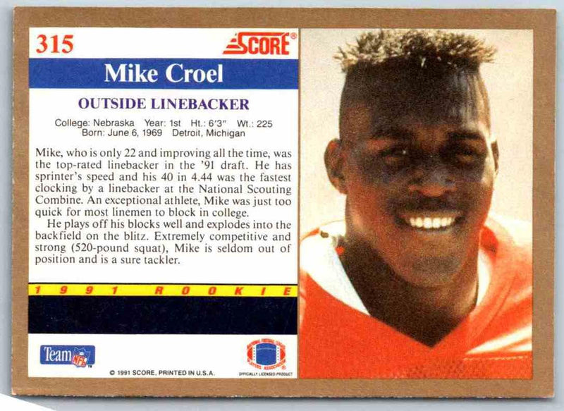 1991 Score Mike Croel