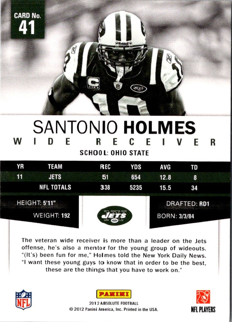 2012 Panini Absolute Santonio Holmes