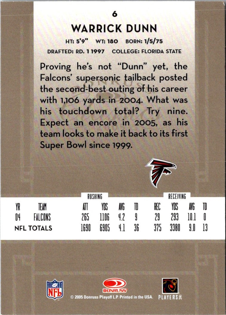 2005 Donruss Classics Warrick Dunn