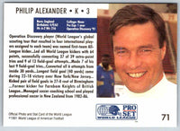 1991 Proset World League Philip Alexander #71