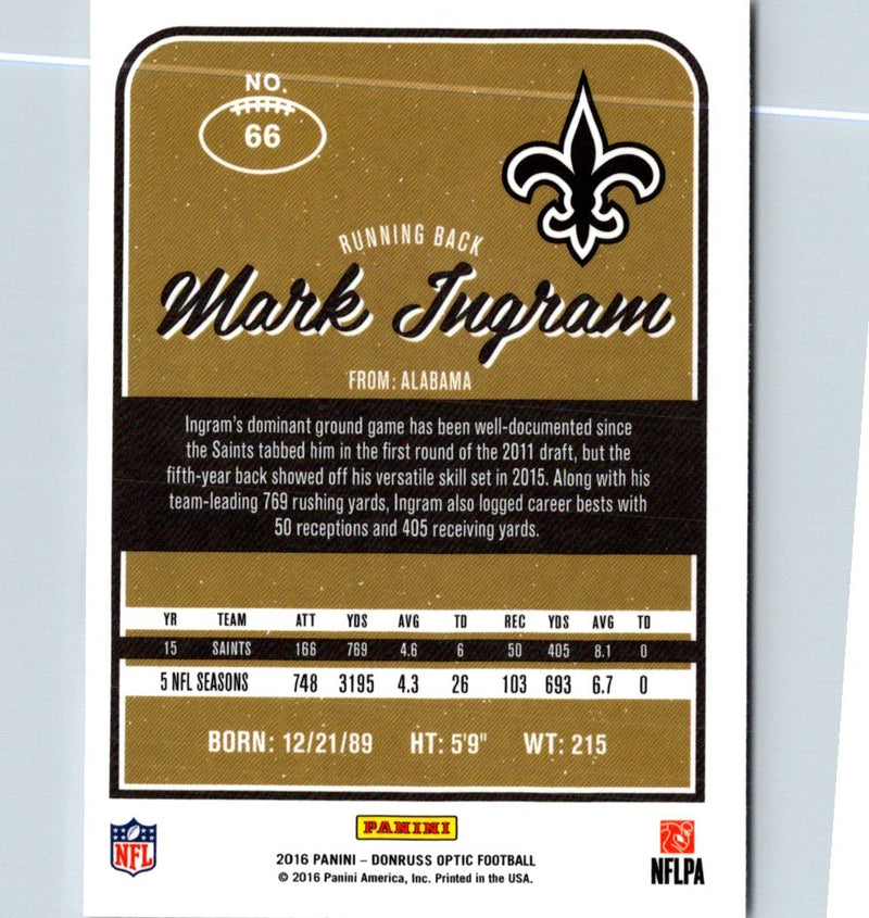 2016 Donruss Optic Mark Ingram