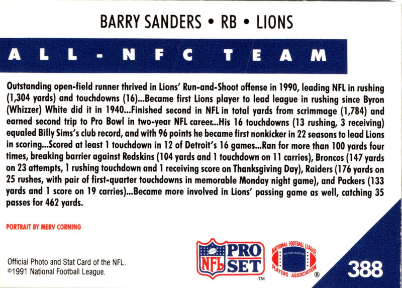 1991 Proset Barry Sanders