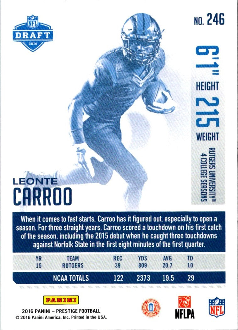 2016 Panini Prestige Leonte Carroo