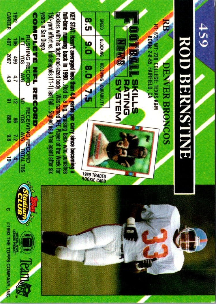 1993 Stadium Club Super Teams Bowl Rod Bernstine