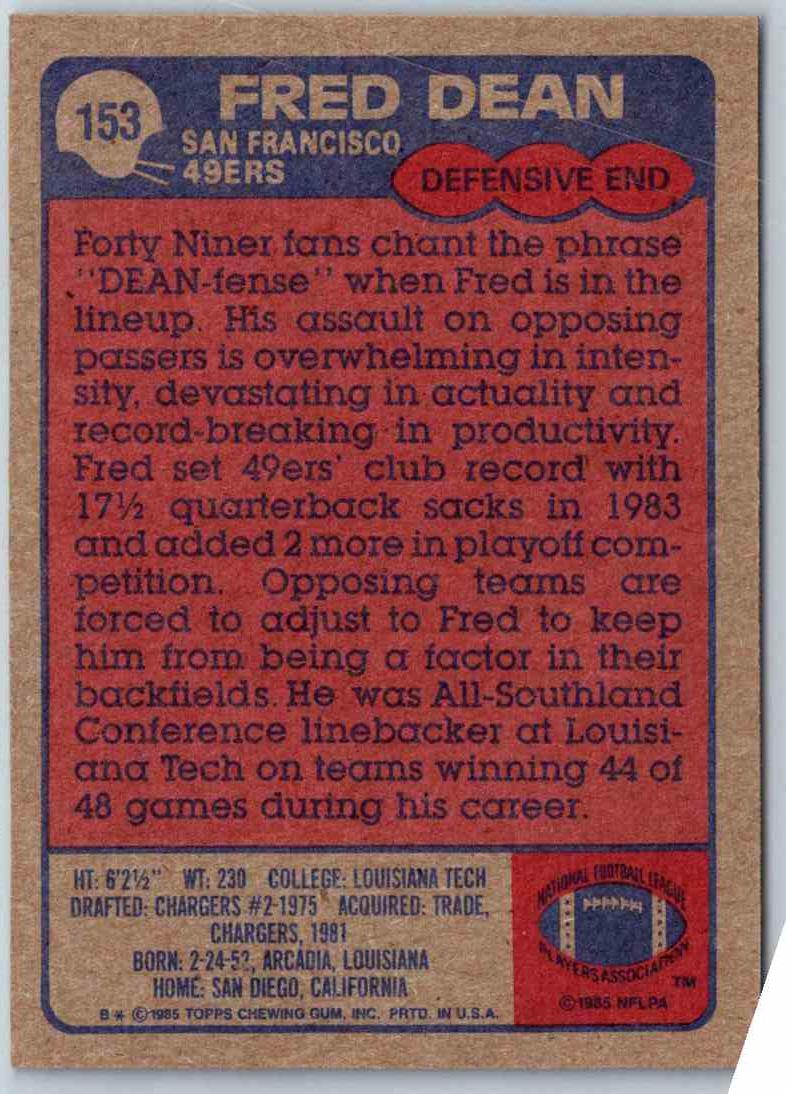 2011 Topps Football Fred Dean