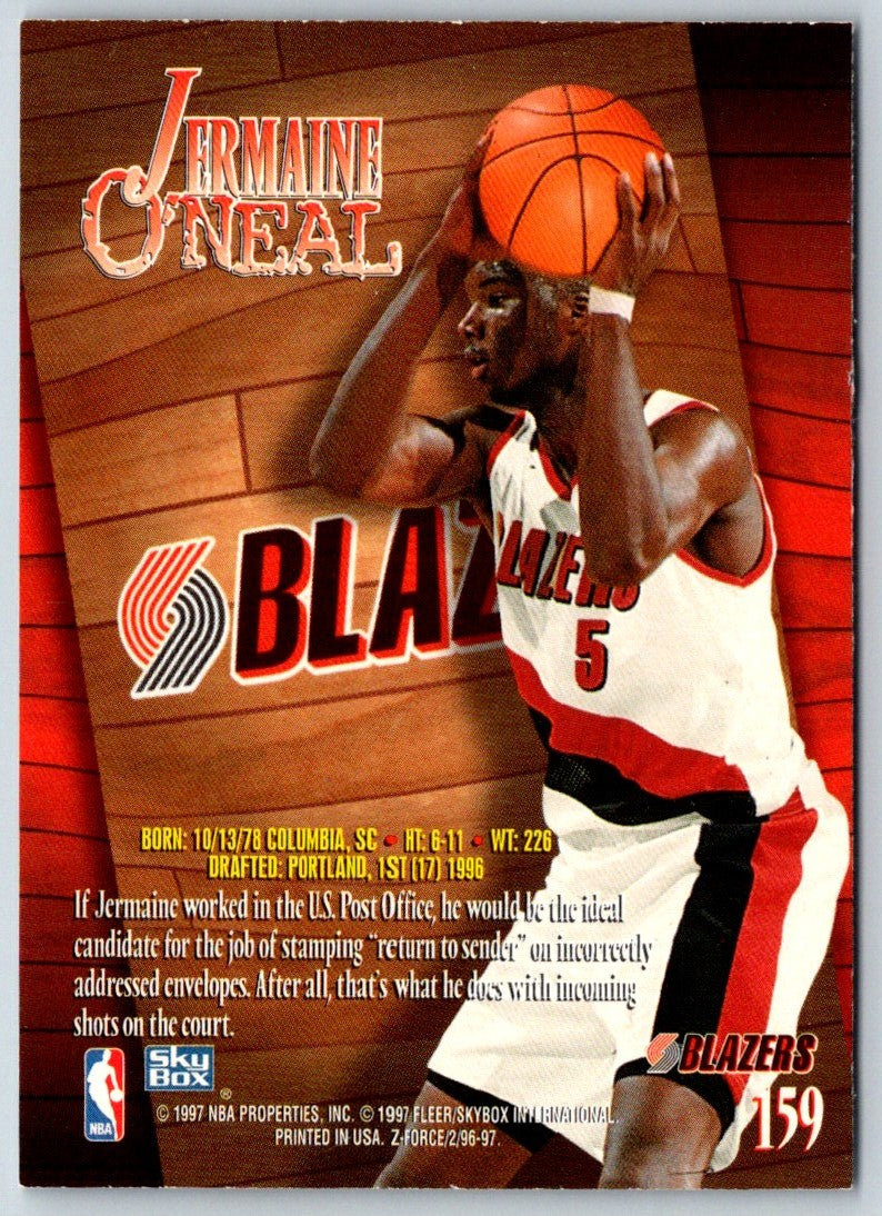 1996 SkyBox Z-Force Jermaine O'Neal