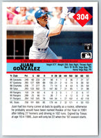 1992 Fleer Juan Gonzalez #304