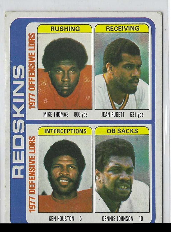 1978 Topps Mike Thomas/Jean Fugett/Ken Houston/Dennis Johnson #528 VG