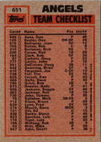 1983 Topps Rod Carew/Mike Witt #651 EX