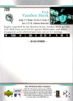 2007 Upper Deck Rick Vanden Hurk #709 Rookie