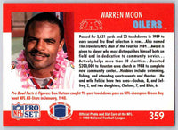 1990 Pro Set Warren Moon #359