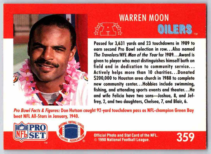 1990 Pro Set Warren Moon