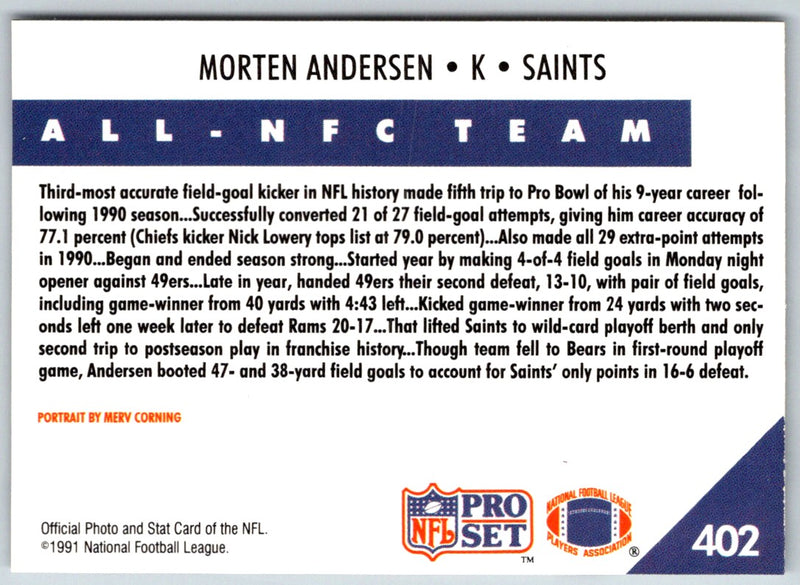 1991 Pro Set Morten Andersen