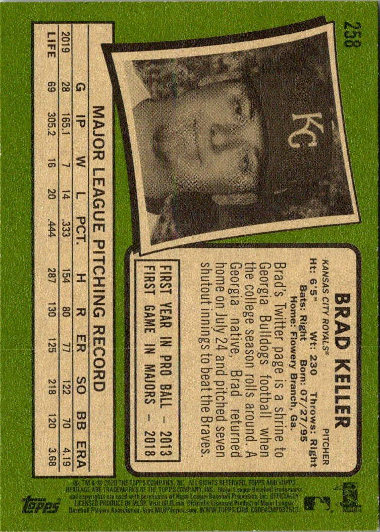 2020 Topps Heritage Brad Keller