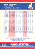 1988 Fleer Hottest Stars Pat Tabler #43