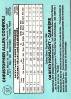 1986 Leaf Chris Codiroli #151