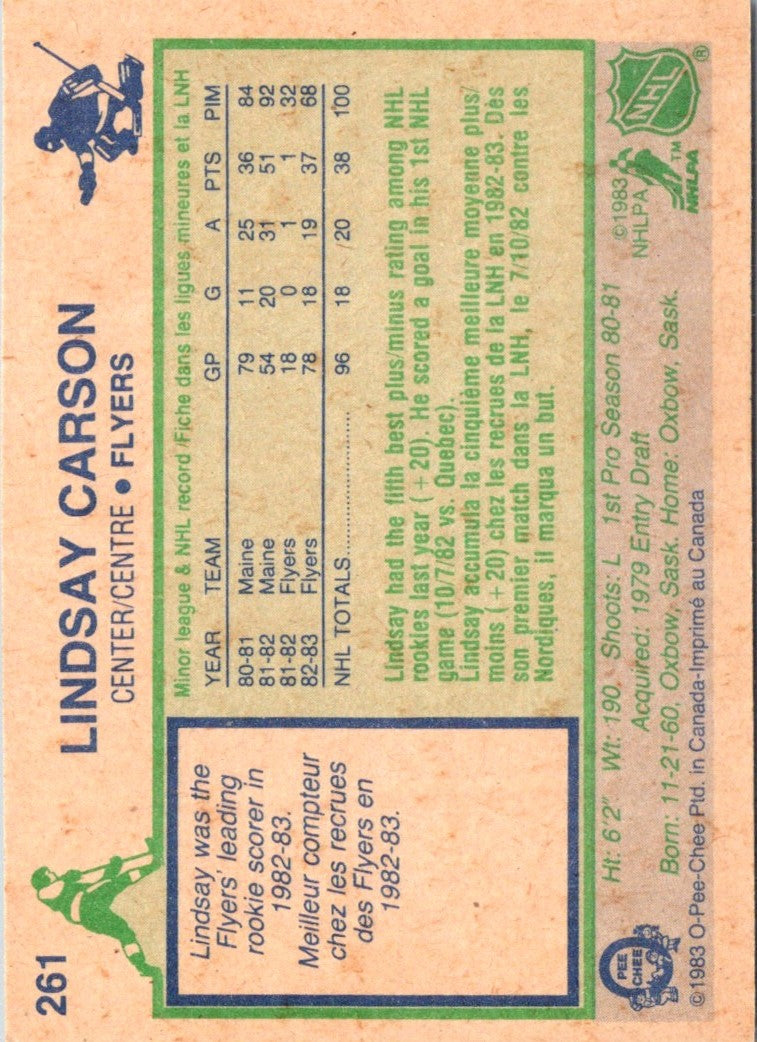 1983 O-Pee-Chee Lindsay Carson