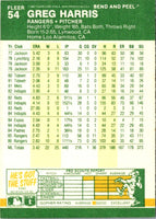 1987 Fleer Star Stickers Greg Harris #54