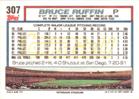 1992 Topps Bruce Ruffin #307