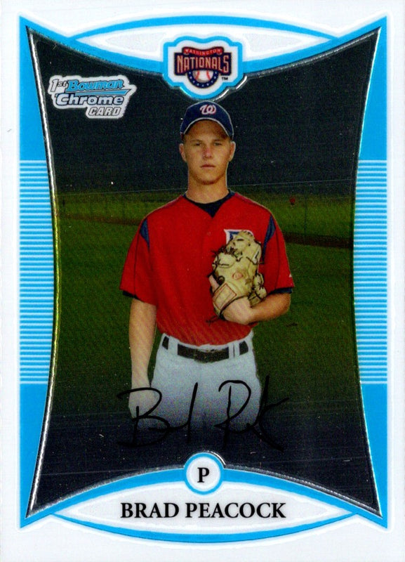 2008 Bowman Chrome Prospects Brad Peacock #BCP180