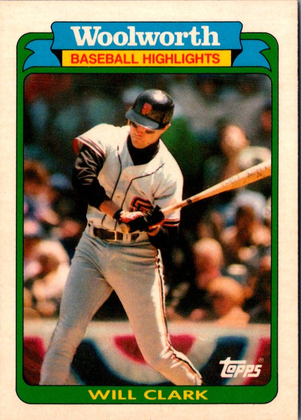 1990 Topps Woolworth Baseball Highlights Will Clark #24