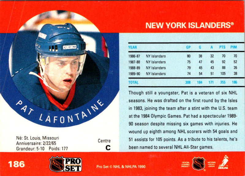 1990 Pro Set Pat LaFontaine