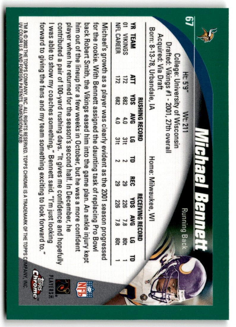 2002 Topps Chrome Michael Bennett