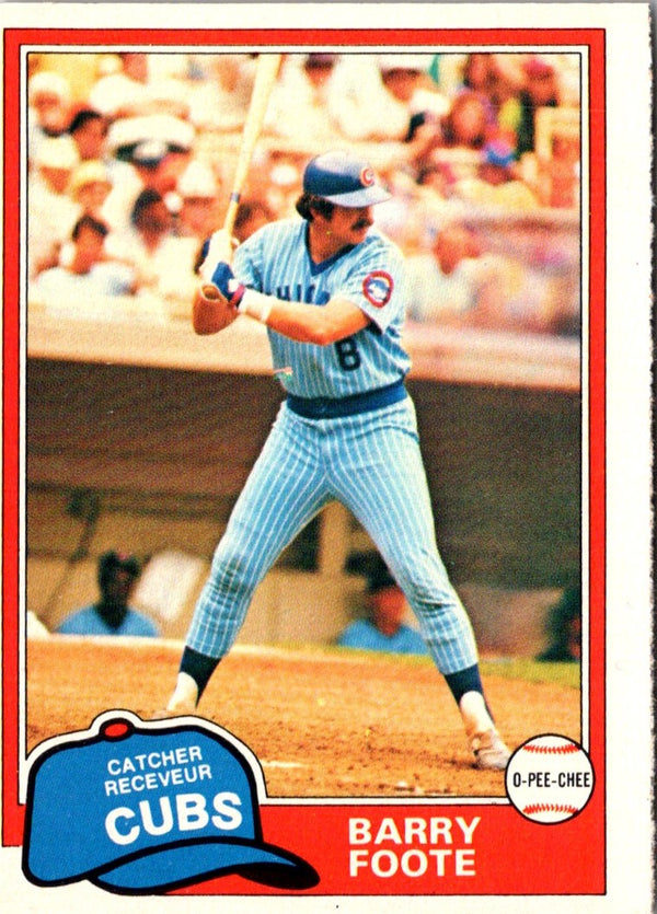 1981 O-Pee-Chee Barry Foote #305