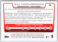 2012 Bowman Will Middlebrooks #40
