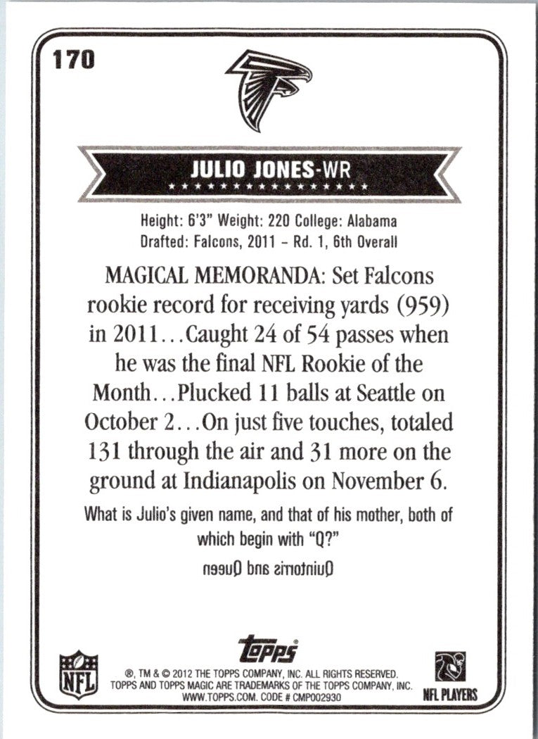 2012 Topps Magic Julio Jones