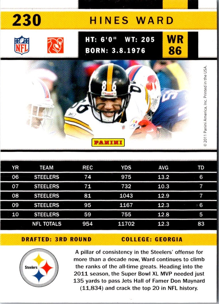 2011 Score Hines Ward
