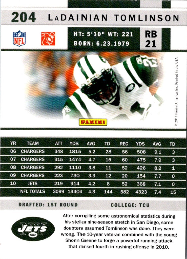 2011 Score LaDainian Tomlinson