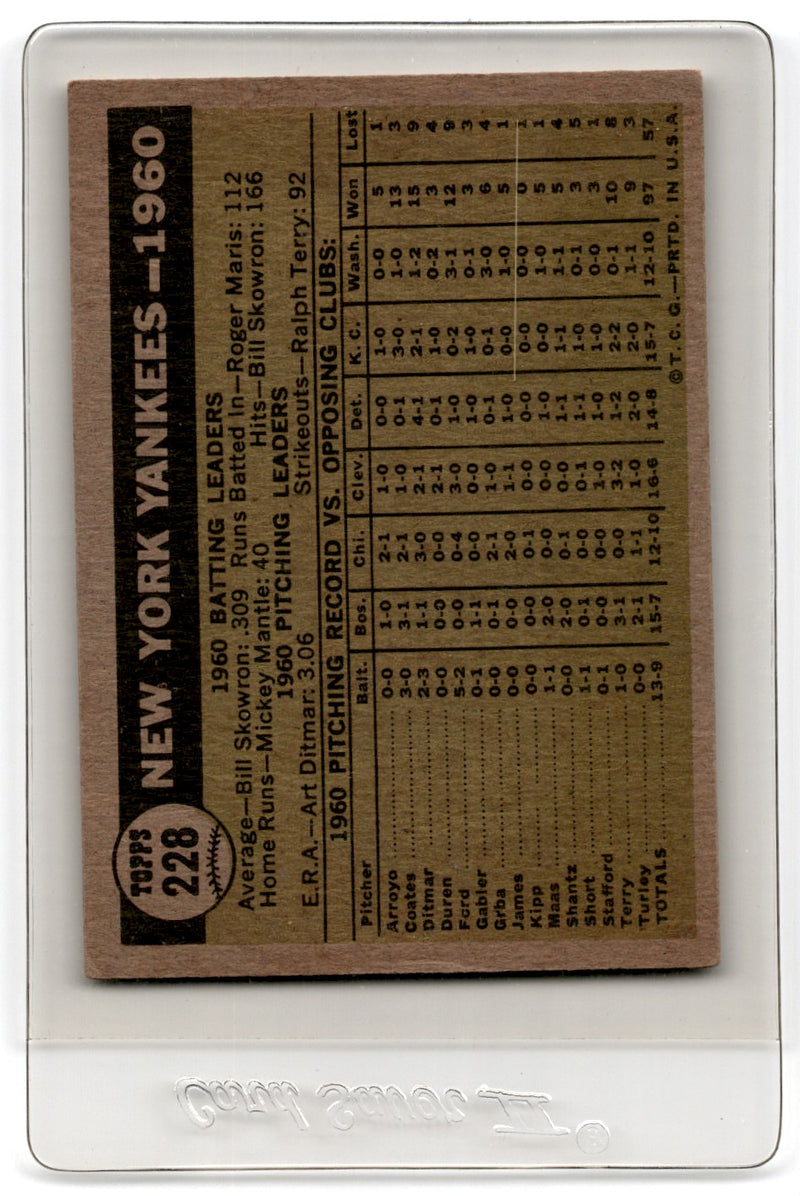 1961 Topps New York Yankees