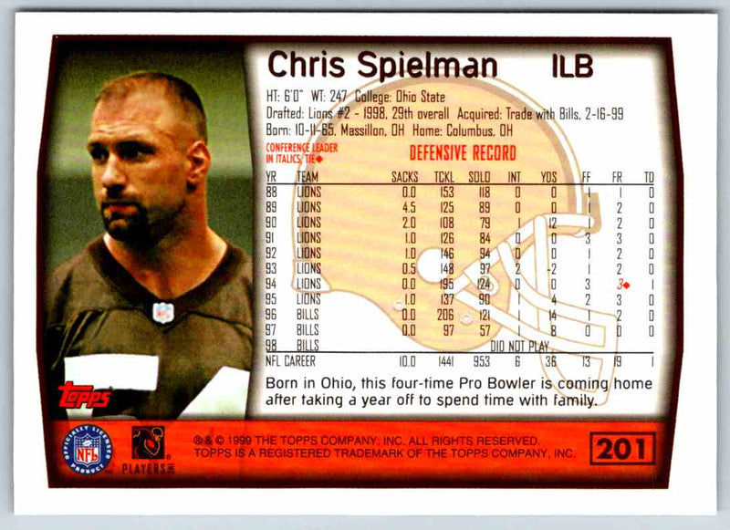 1999 Topps Chris Spielman