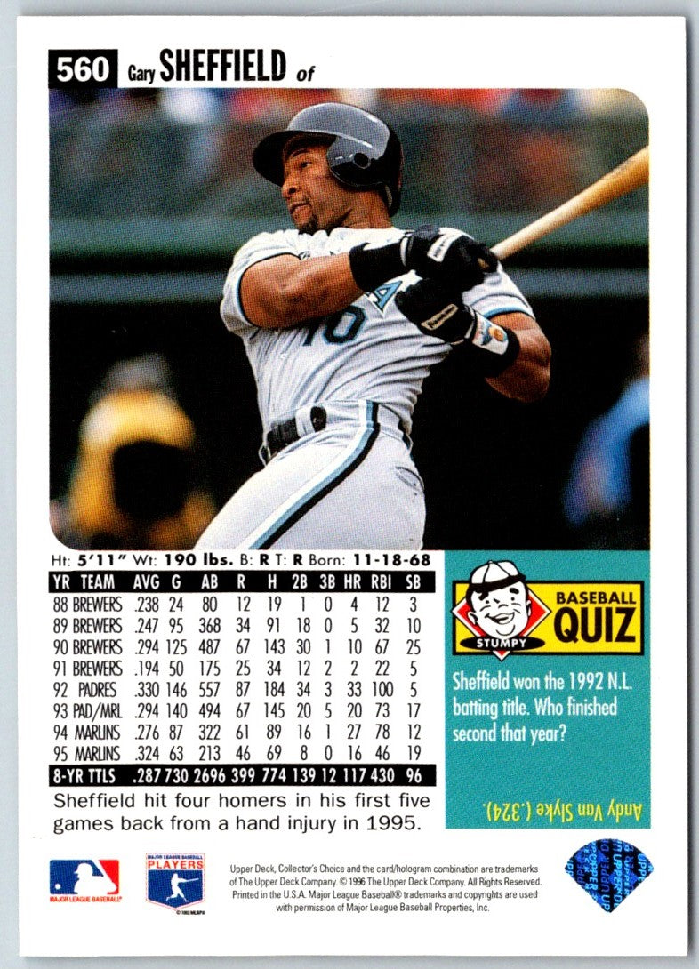 1996 Collector's Choice Gary Sheffield