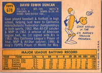 1970 Topps Dave Duncan #678 EX-MT+