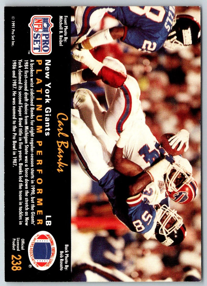 1991 Pro Set Platinum Carl Banks