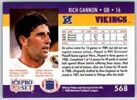 1990 Proset Rich Gannon #568