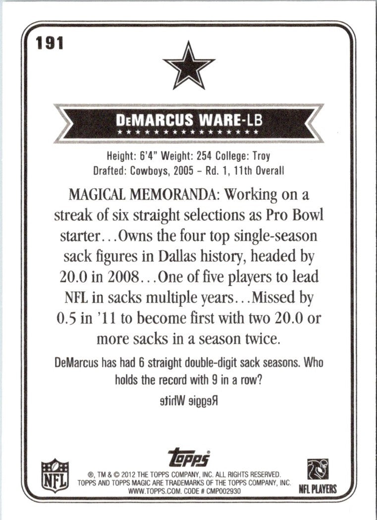 2012 Topps Magic DeMarcus Ware