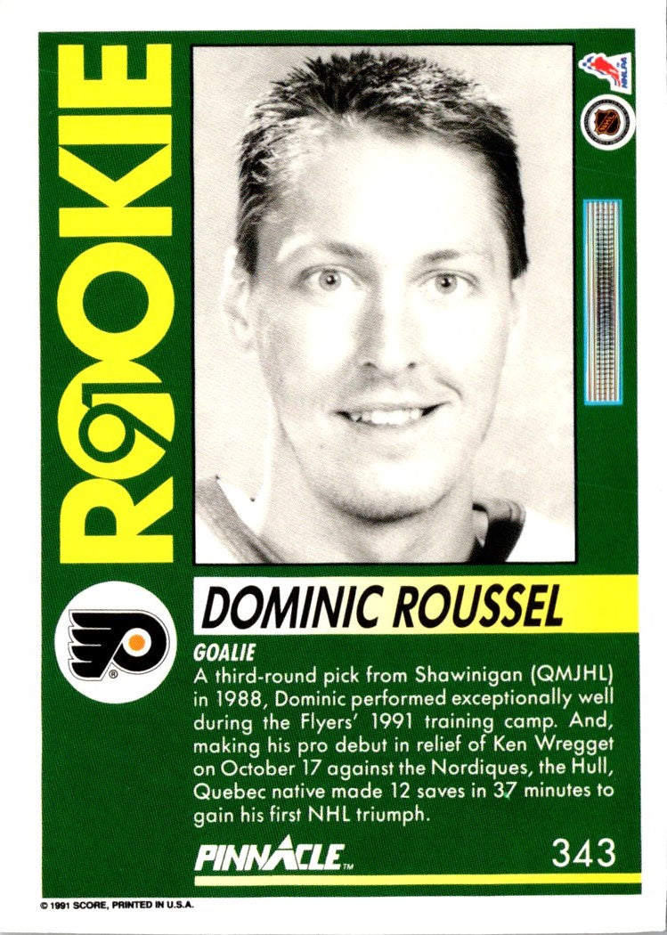 1991 Pinnacle French Dominic Roussel