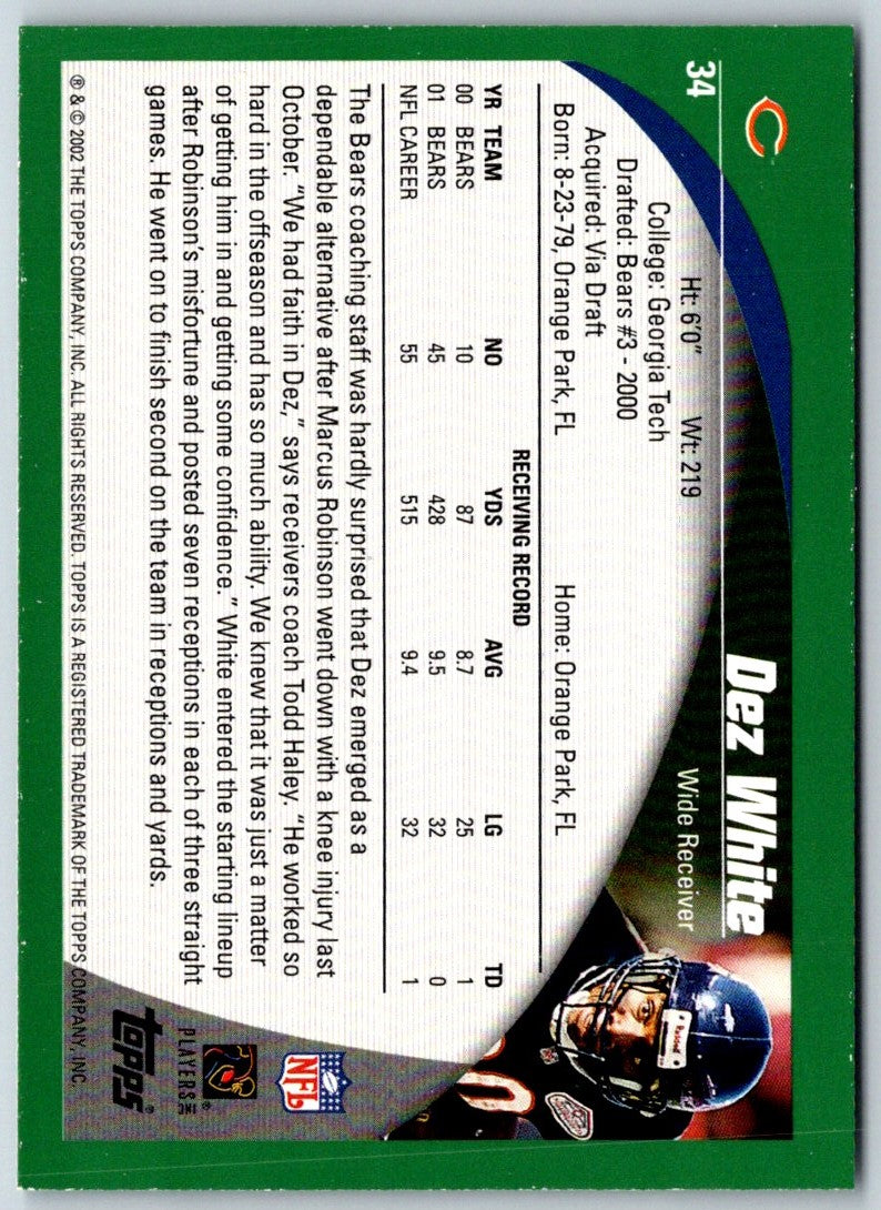 2002 Topps Dez White