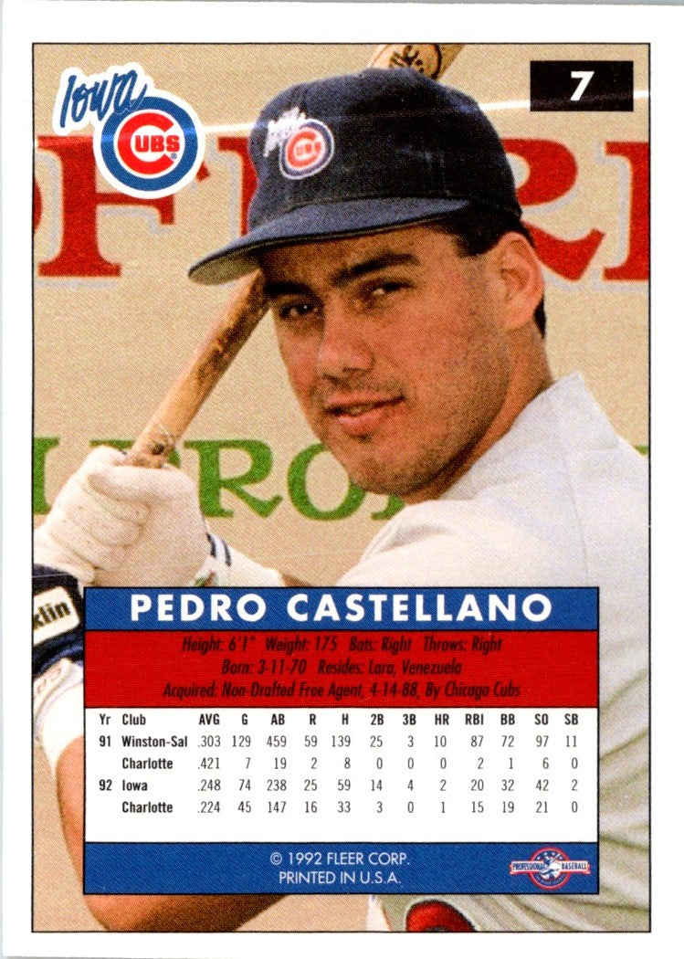 1992 Fleer Excel Pedro Castellano