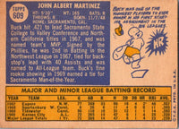 1970 Topps Buck Martinez #609 Rookie EX-MT+